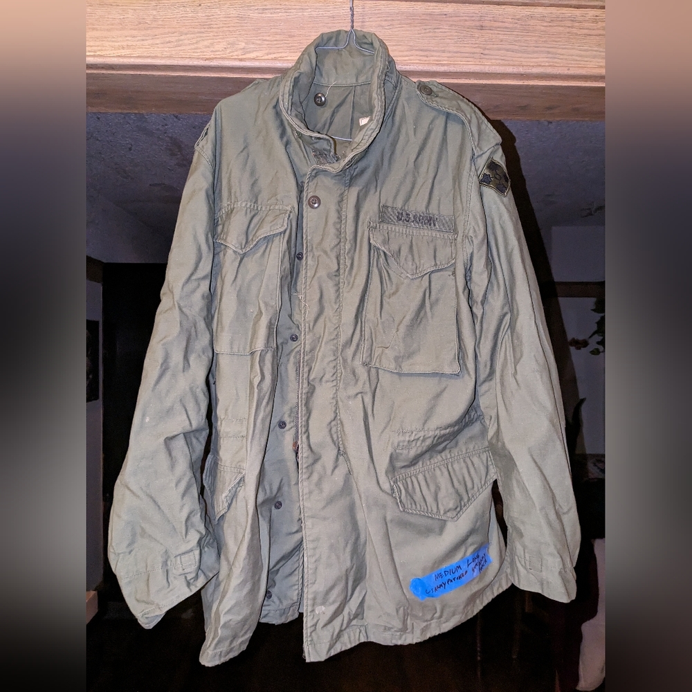 US ARMY VIETNAM MEN'S COLD WEATHER FIELD JACKET W/ HOOD MEDIUM M65